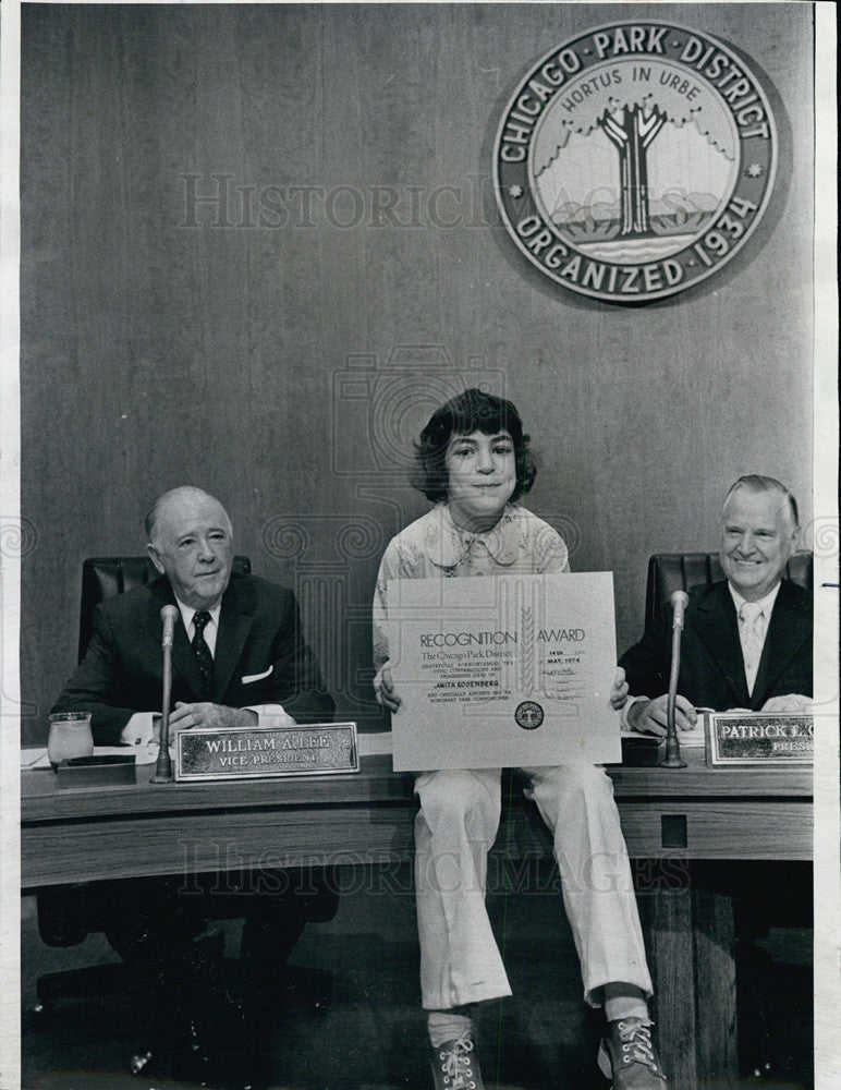 1974 Press Photo Anita Rosenberg on Honorary commissioner - Historic Images