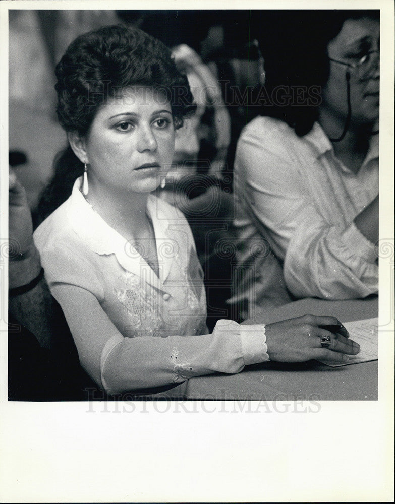 1987 Press Photo Caroline Rosse of Boliva at student conference , Bismarck Hotel - Historic Images