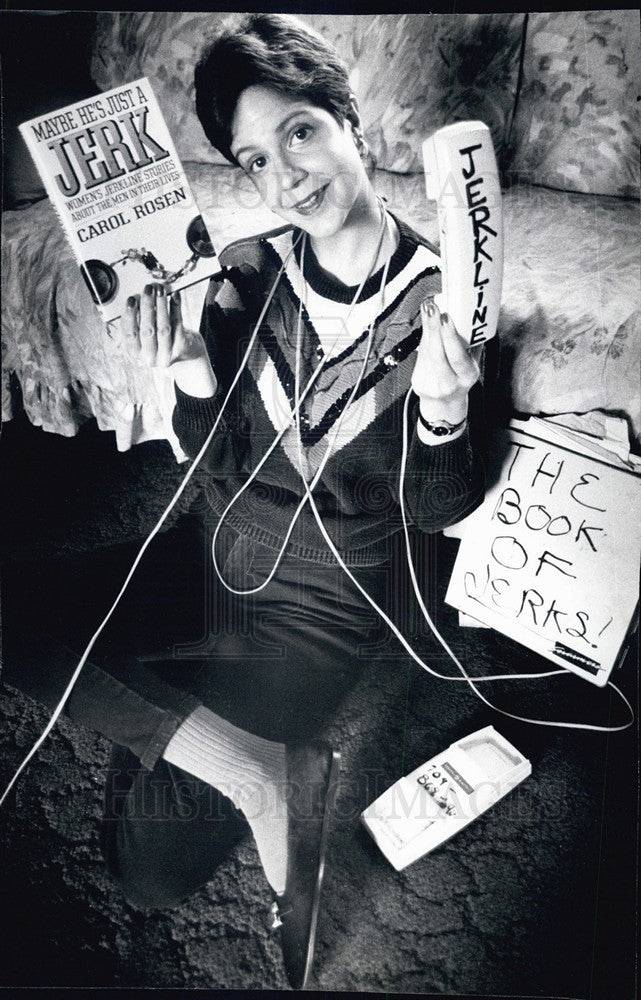 1992 Press Photo Carol Rosen, author and operator of &quot;Jerkline.&quot; - Historic Images