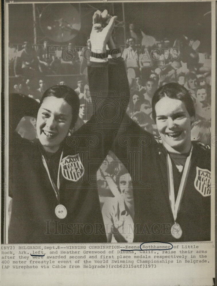 1973 Press Photo Winner of World Swimming Championship in Belgrade. - Historic Images