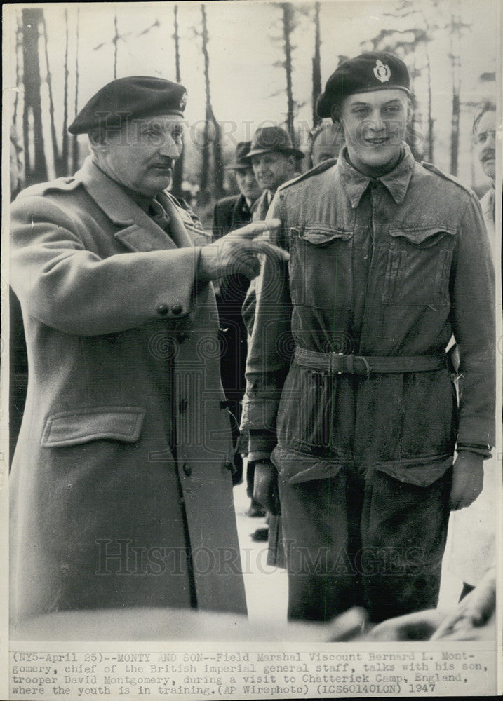 1947 Press Photo  Lt Gen Sir Bernard Montgomery British imperial general staff - Historic Images