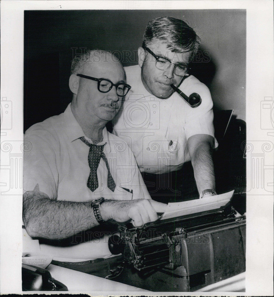 1961 Press Photo Robert Berrellez &amp; Harold Milks,AP newsmen - Historic Images