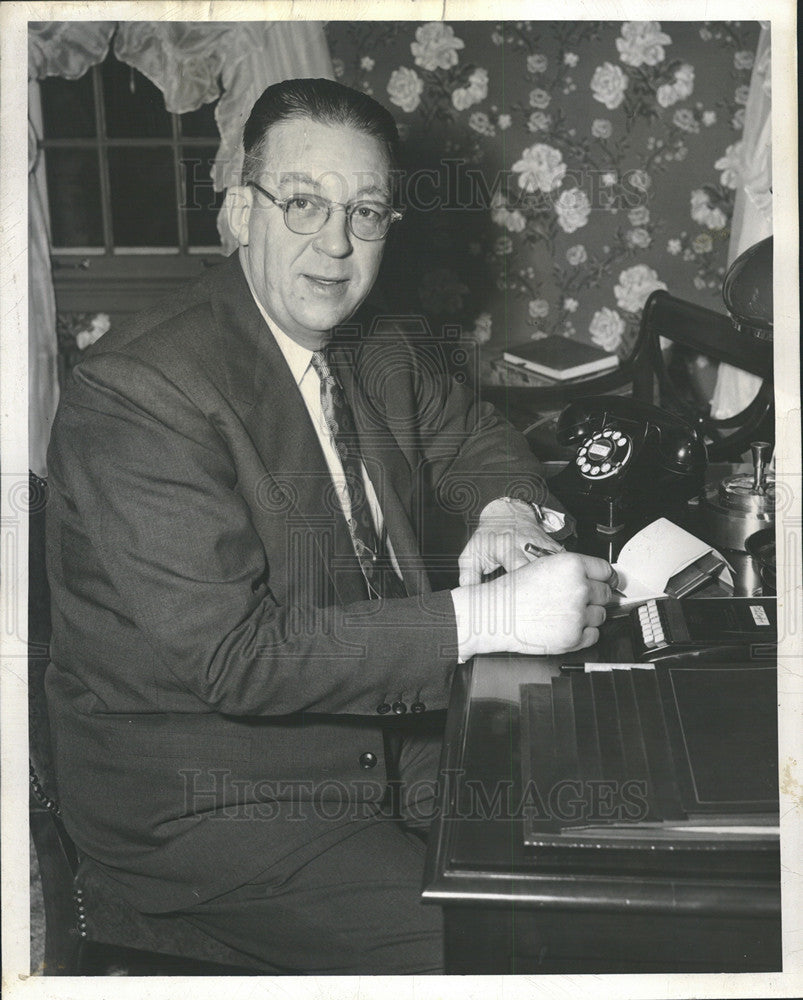 1954 Press Photo WM Bud Runzel Sheriff Cook county - Historic Images