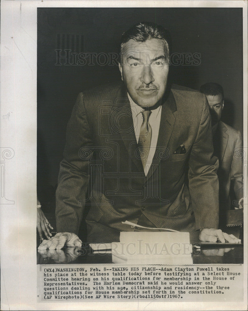 1967 Press Photo Adam Clayton Powell House of representatives - Historic Images