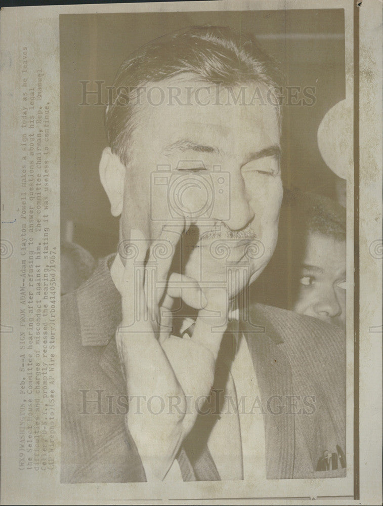 1967 Press Photo Adam Clayton Powell - Historic Images