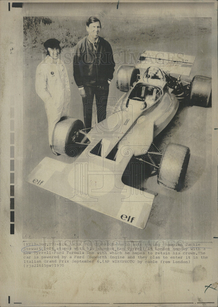 1970 Press Photo jack Stewart and his race car - Historic Images