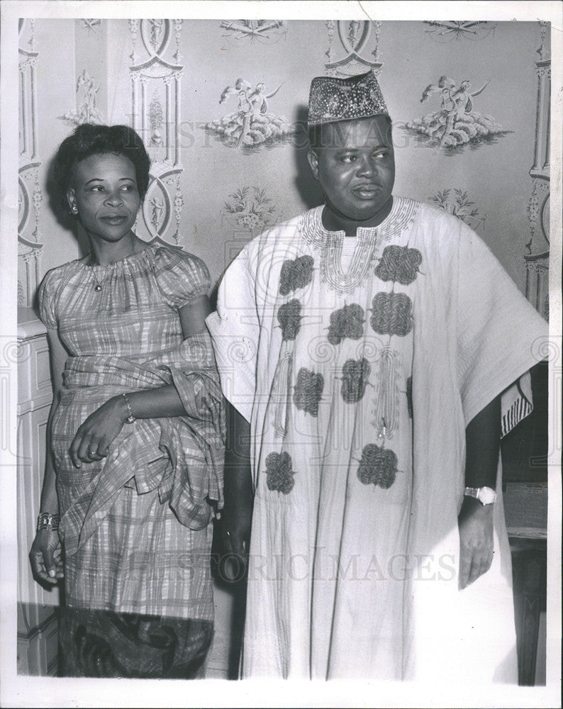 1962 Press Photo M.L. Okpara,premier of Eastern Nigeria and wife - Historic Images