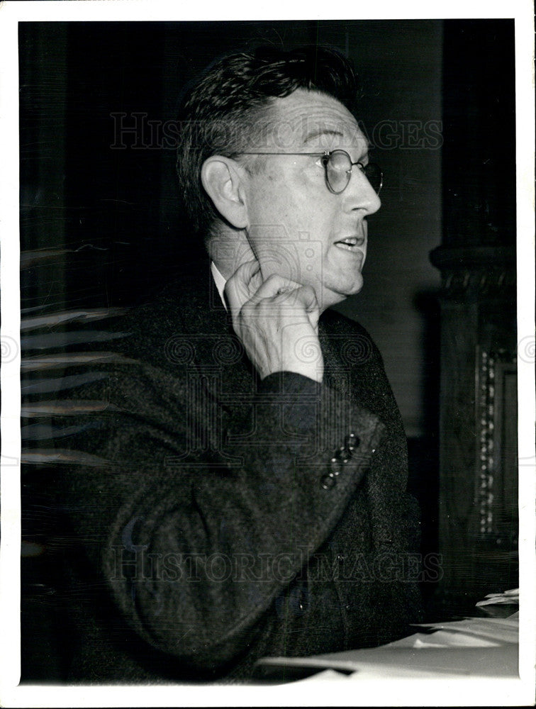 1938 Press Photo Leland Olds, New York State public power official. - Historic Images