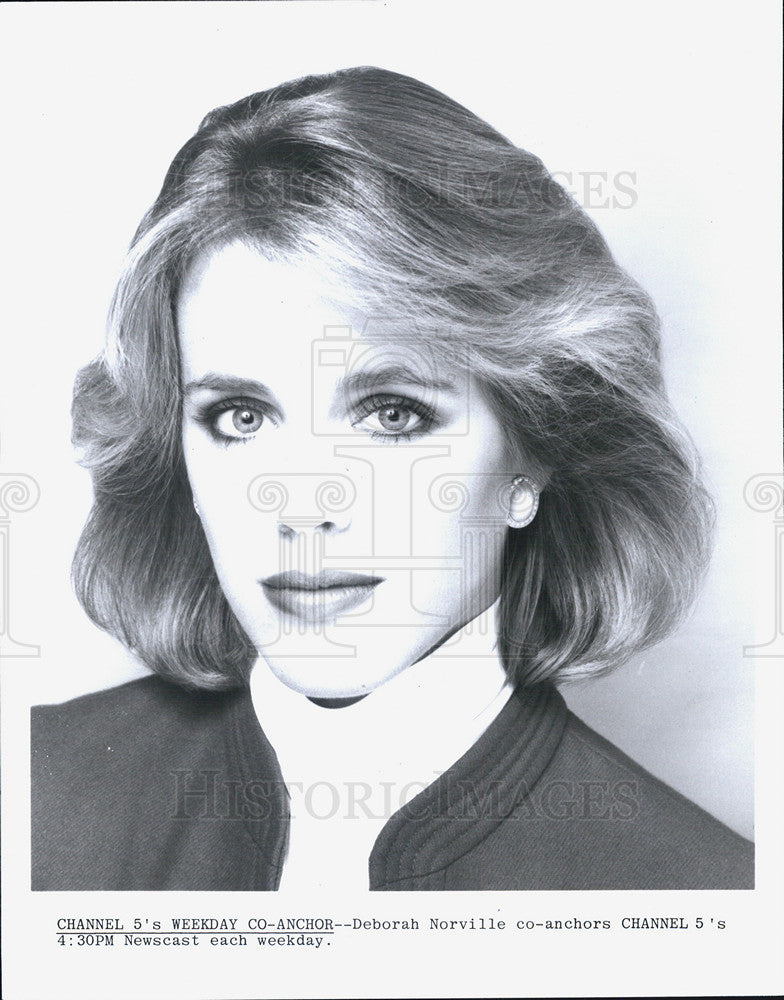 Press Photo News anchor Deborah Norville - Historic Images