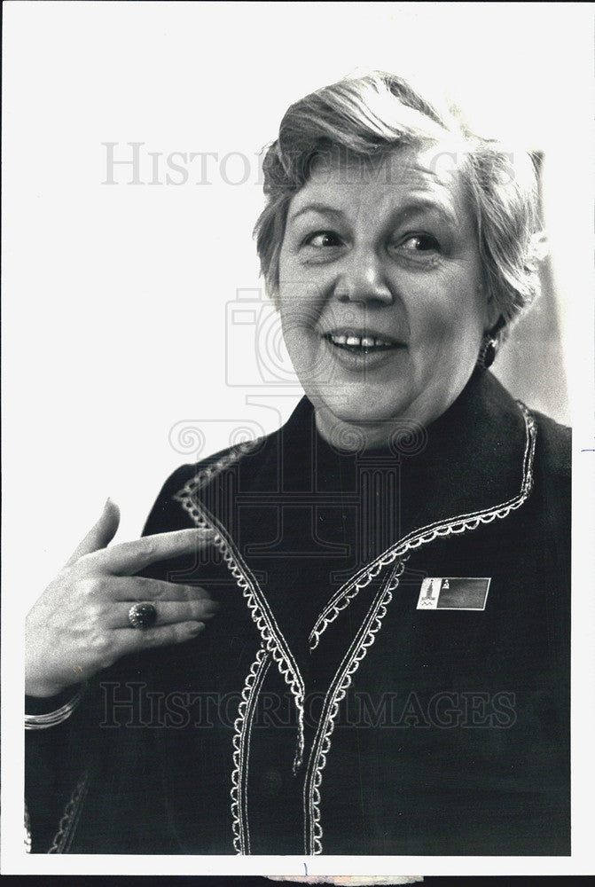 1979 Press Photo Zoya Zarubina ,director of exhibit on Soviet women - Historic Images