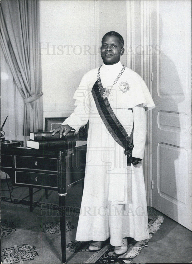 1960 Press Photo Abbe Fulbert Youlou President Of The Republic Of Congo - Historic Images