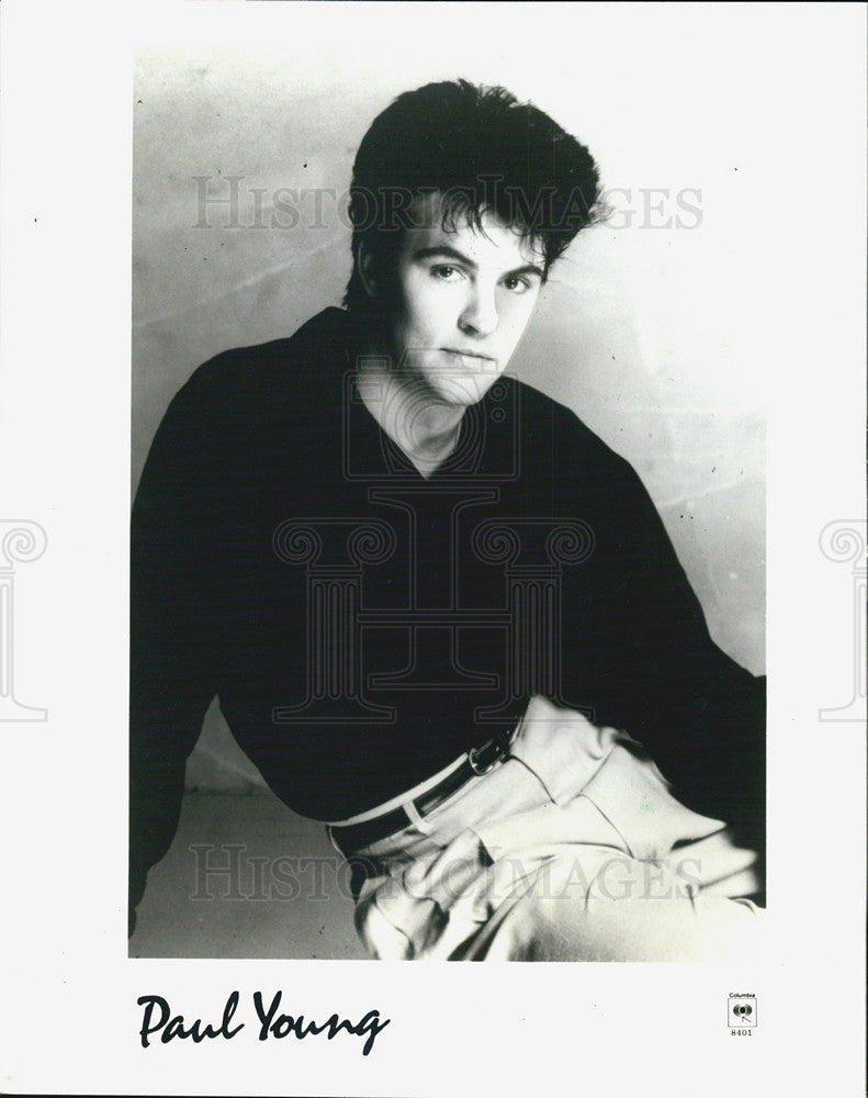 1984 Press Photo British Rock Singer Paul Young - Historic Images