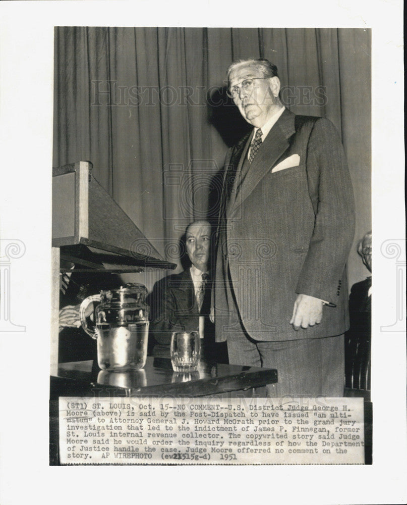 1951 Press Photo U.S. District Judge George Moore - Historic Images