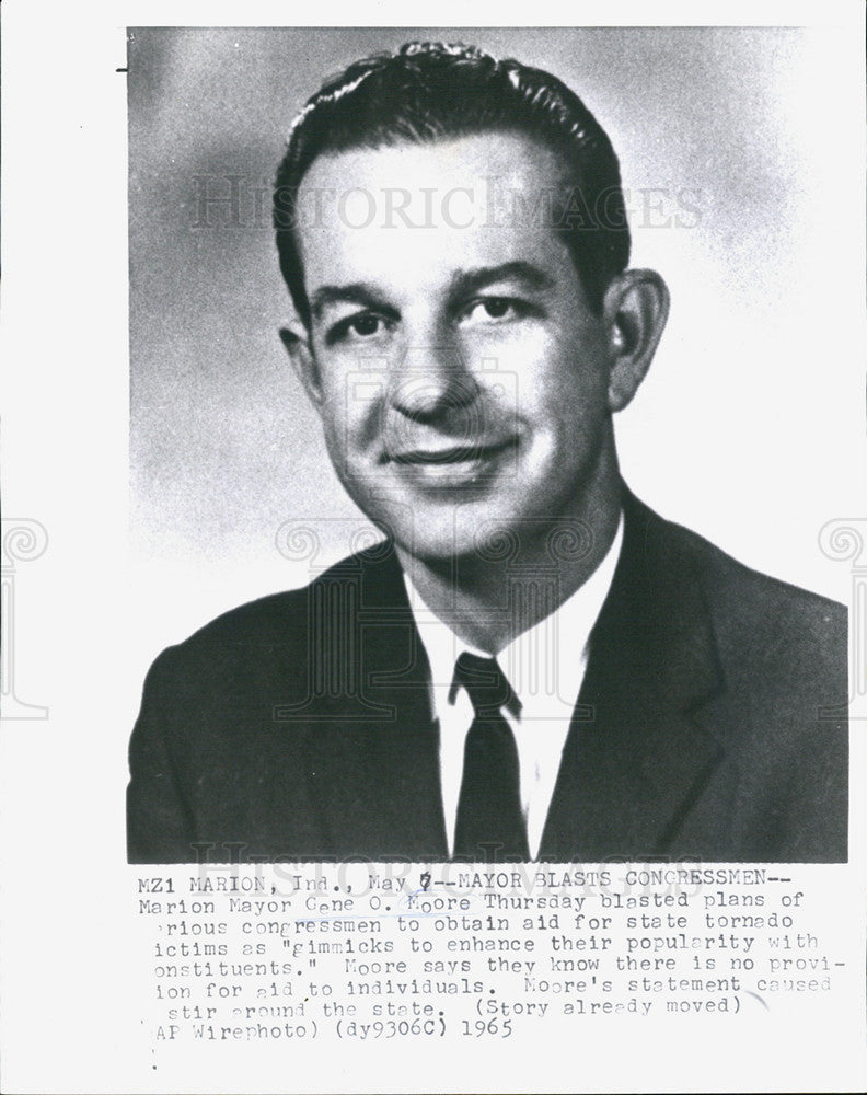 1965 Press Photo  Marion Mayor Gene Moore - Historic Images