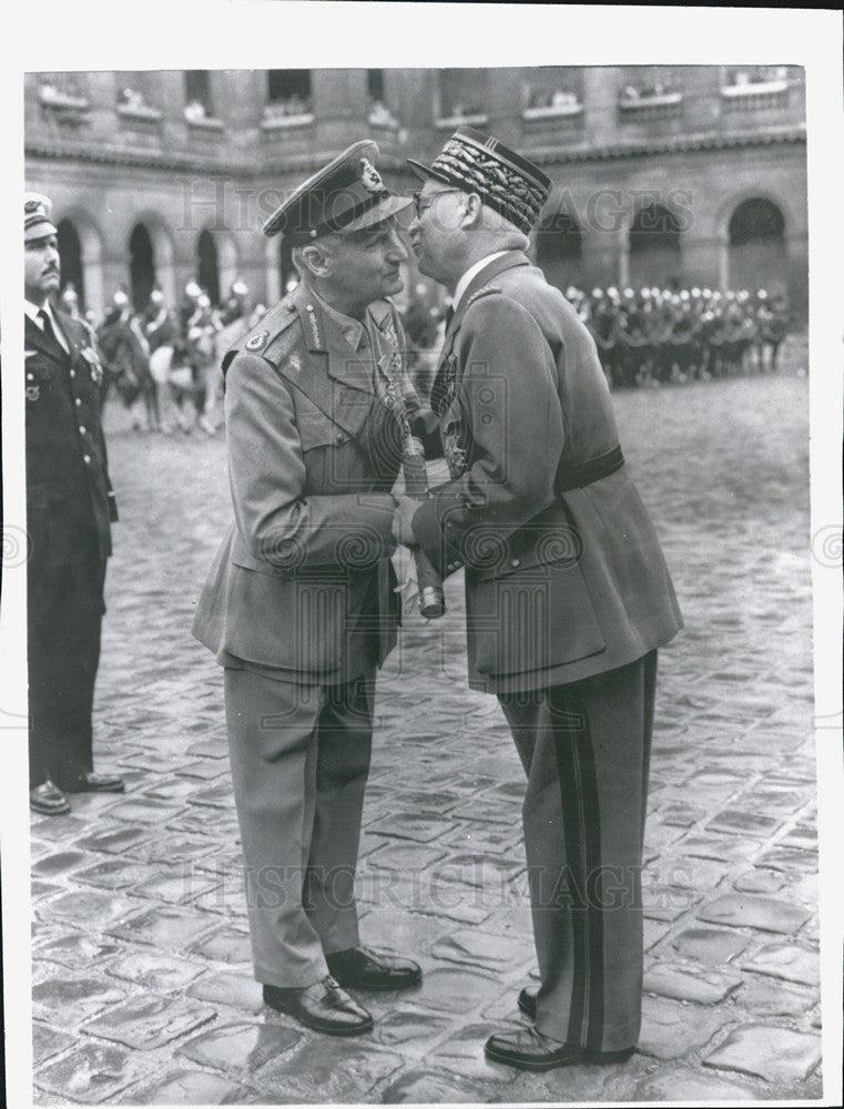 1958 Press Photo British Field Marshal  Montgomery France Marshal Alphone Juin - Historic Images