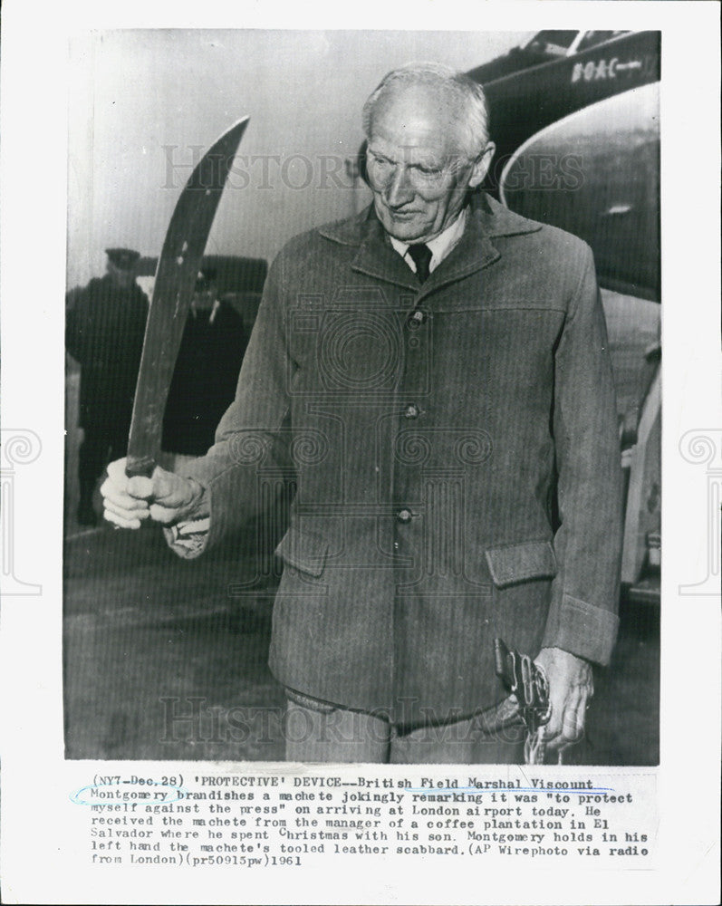 1961 Press Photo British Field Marshal Viscount Montgomery - Historic Images