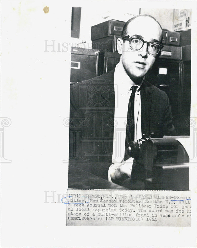 Normal Miller Pulitzer Prize for General Local Reporting 1964 Vintage ...