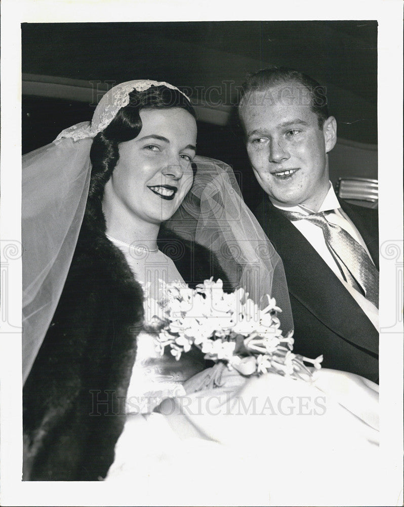 1958 Press Photo Elliot McFarland Moore Jr Juliette Fentress - Historic Images