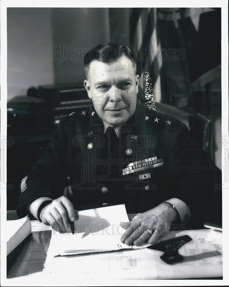 1955 Press Photo Major General Paul F Yount - Historic Images