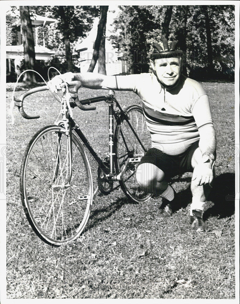 1973 Press Photo Bicycle rider Carl Spencer - Historic Images