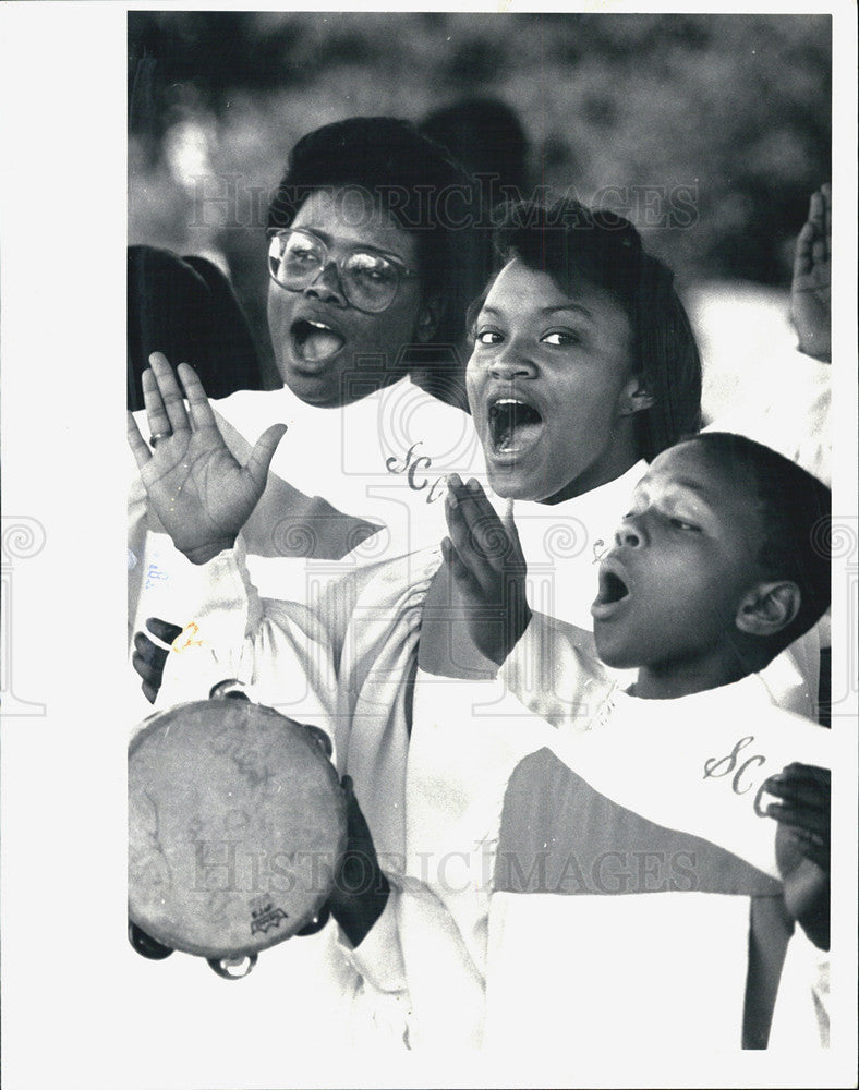 1987 Press Photo R &amp; B Fest, The Soul Children of Chicago Inc. - Historic Images