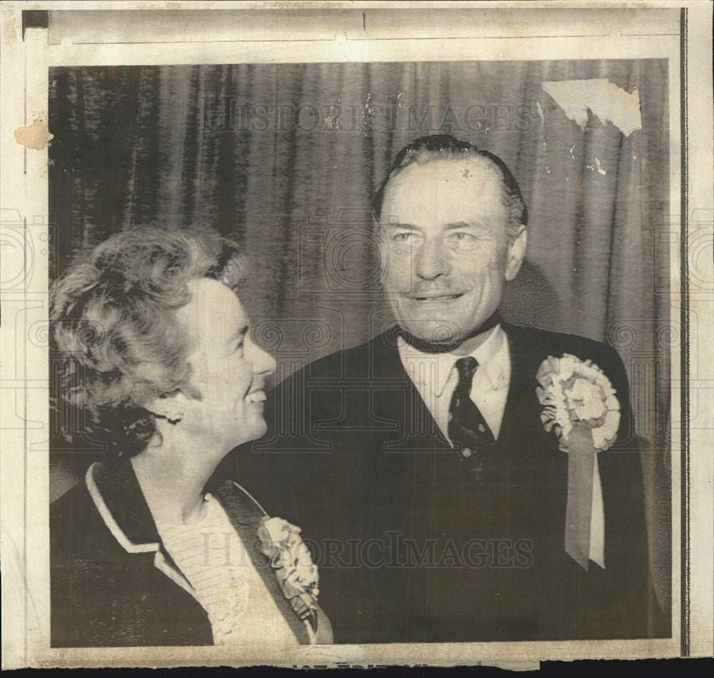 1970 Press Photo Enoch Powell right wing Tory wife Wolverhampton England - Historic Images