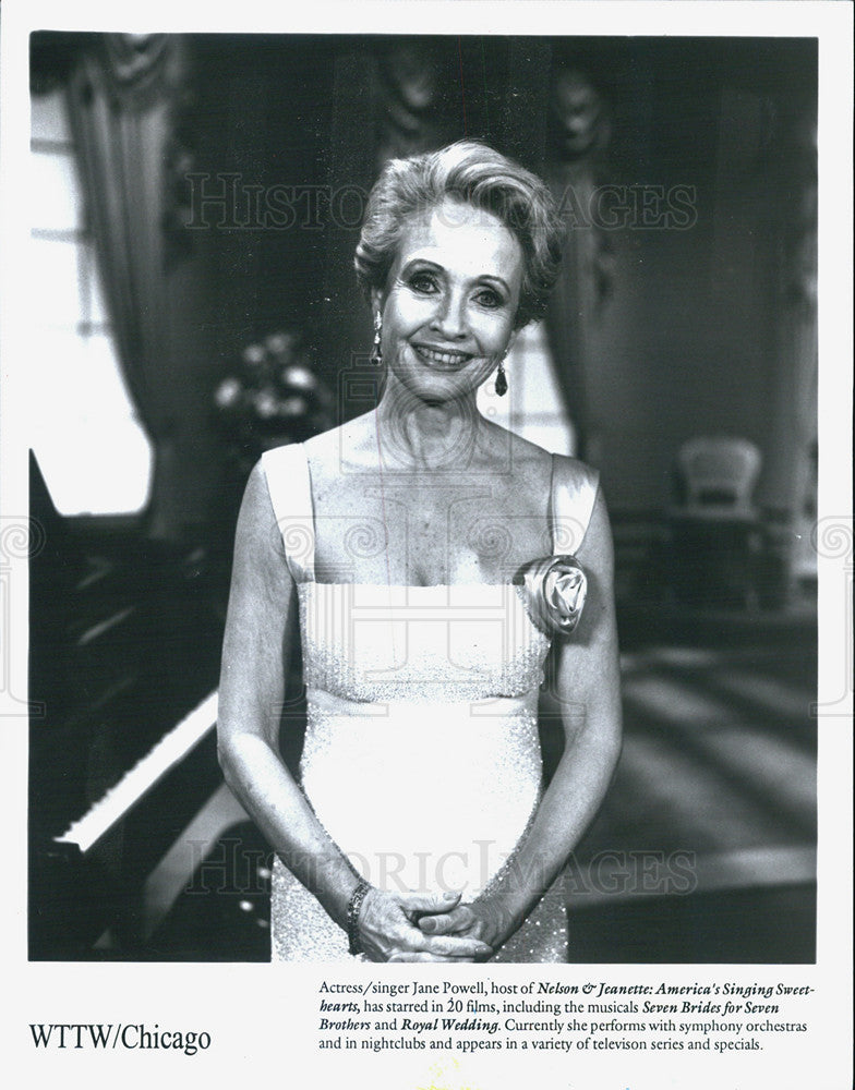 Press Photo Actress/Singer Jane Powell Symphony Orchestra - Historic Images