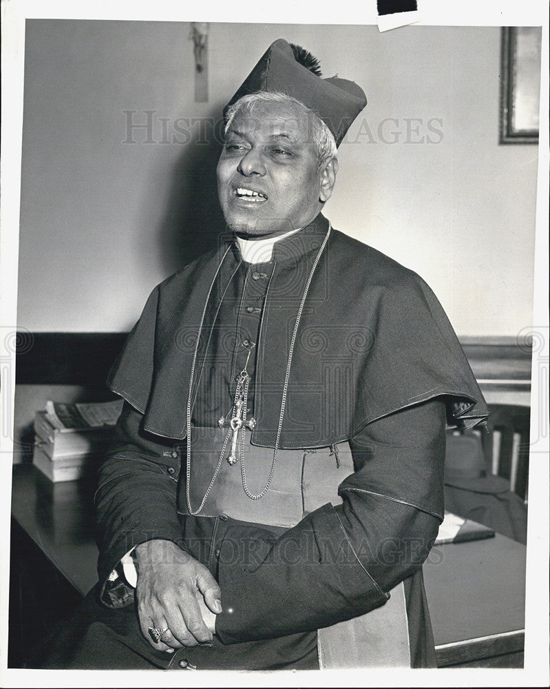 1947 Press Photo Bishop Thomas Pothacamurry, diocese of Bengalore. - Historic Images