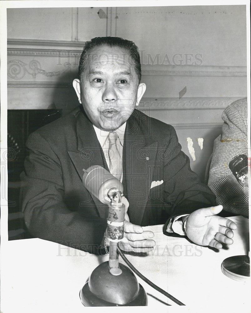 1955 Press Photo Gen. Carlos P. Romulo personal envoy to US of Pres. of Phil. - Historic Images