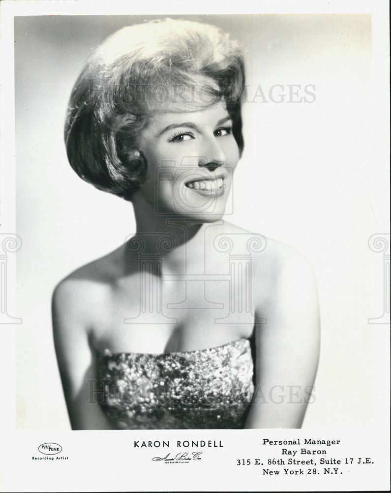 1964 Press Photo Singer Karon Rondell - Historic Images