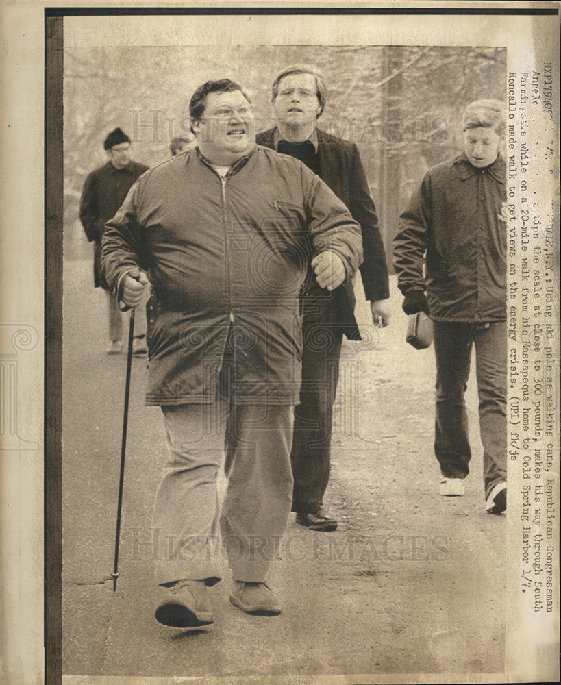 1974 Press Photo Republican Congressman walker Angelo Roncallo - Historic Images