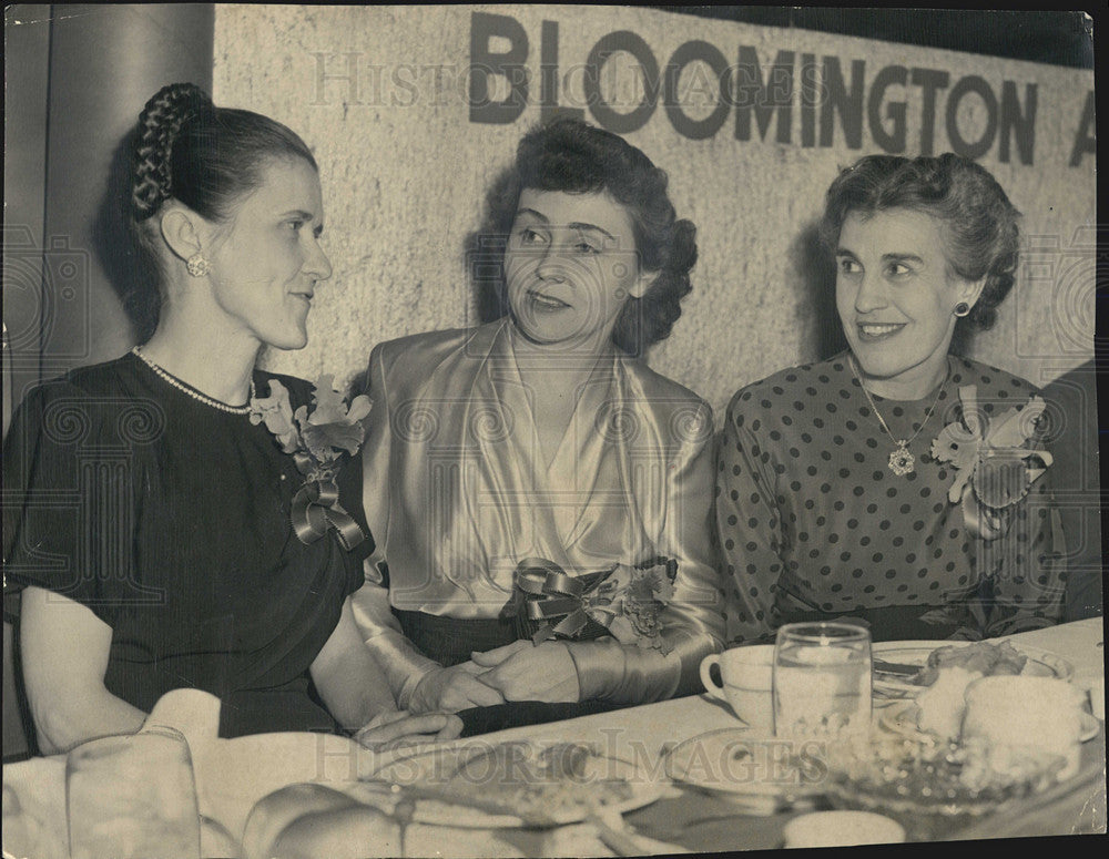 1949 Press Photo Mrs. P. A. Washburn, Mrs. Ellen Stevenson, Mrs. Harold Walsh - Historic Images