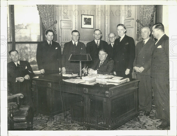 752468 Acting Governor John Stelle, J. Cassidy, H. Adams, T. Sullivan 1939 ...