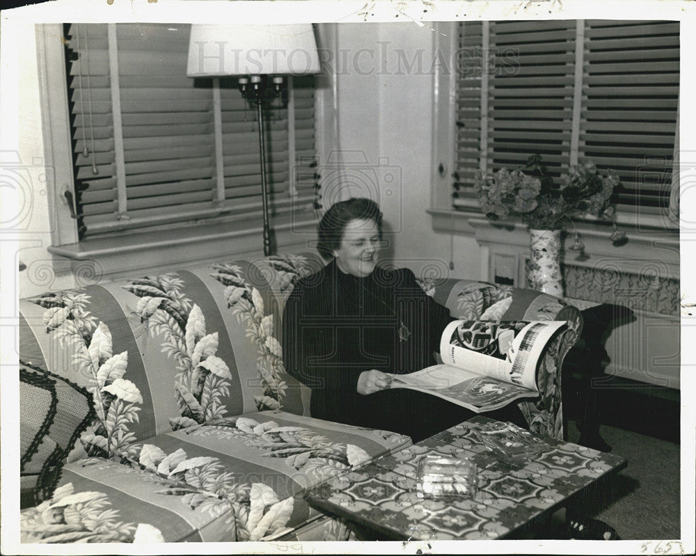 Press Photo Mrs. Wilma Stelle, Illinois first lady for 100 days - Historic Images