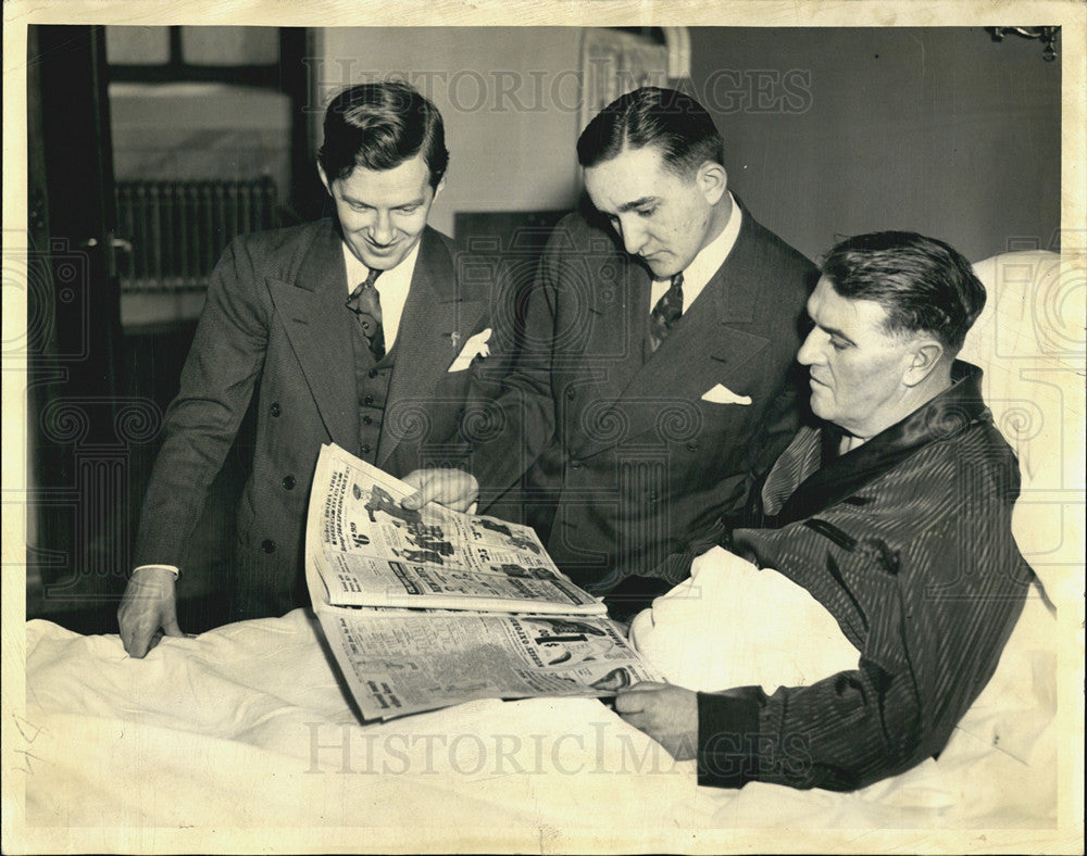 1940 Press Photo Ed J Barrett,ben S Adamowski,John Stelle,Ill Politicians - Historic Images