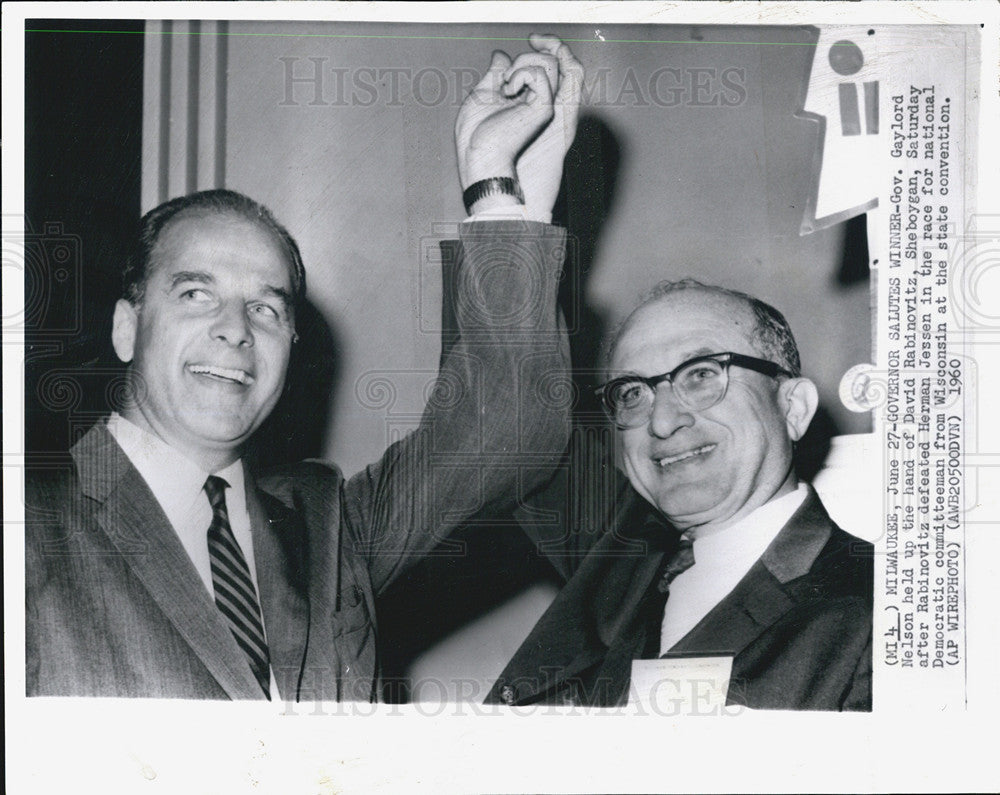 1960 Press Photo Gov Gaylord Nelson 7 David Rabinovitz,politicians - Historic Images