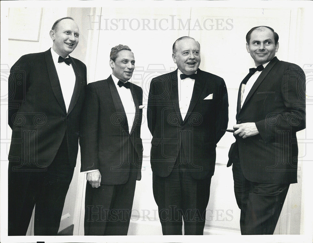 1966 Press Photo A D barnett,A S Lall, G Kirk &amp; DS Zagoria - Historic Images