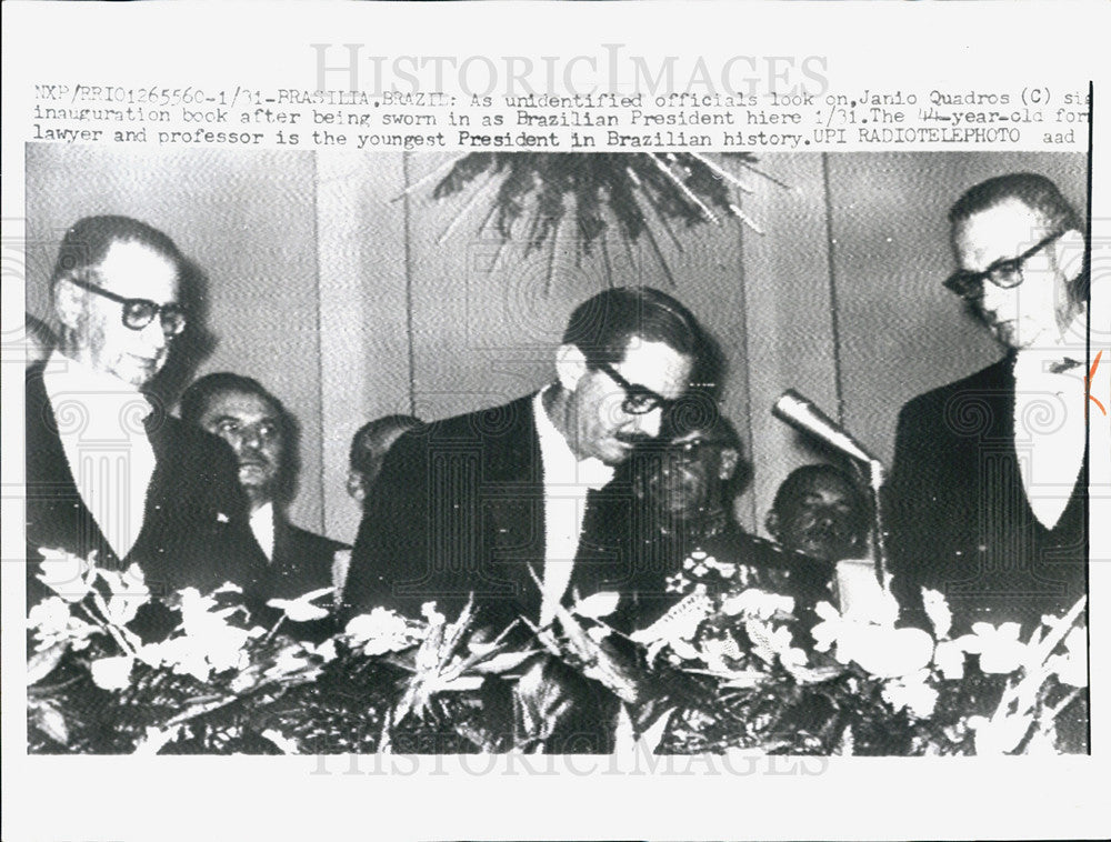 1961 Press Photo  President of Brazil Janio Quadros - Historic Images