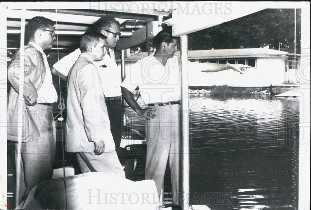 1956 Press Photo Fred Spagnoli Chef of Lake Spring field Police After Locat Body - Historic Images