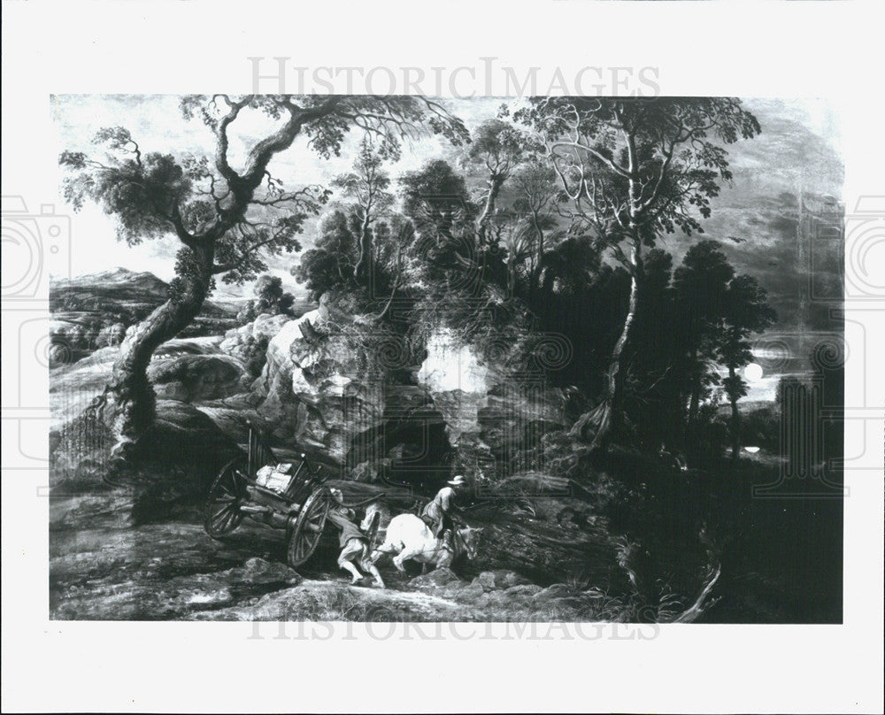 Press Photo Peter Paul Rubens Oil, "Landscape With Stone Carriers," 1577-1640 - Historic Images
