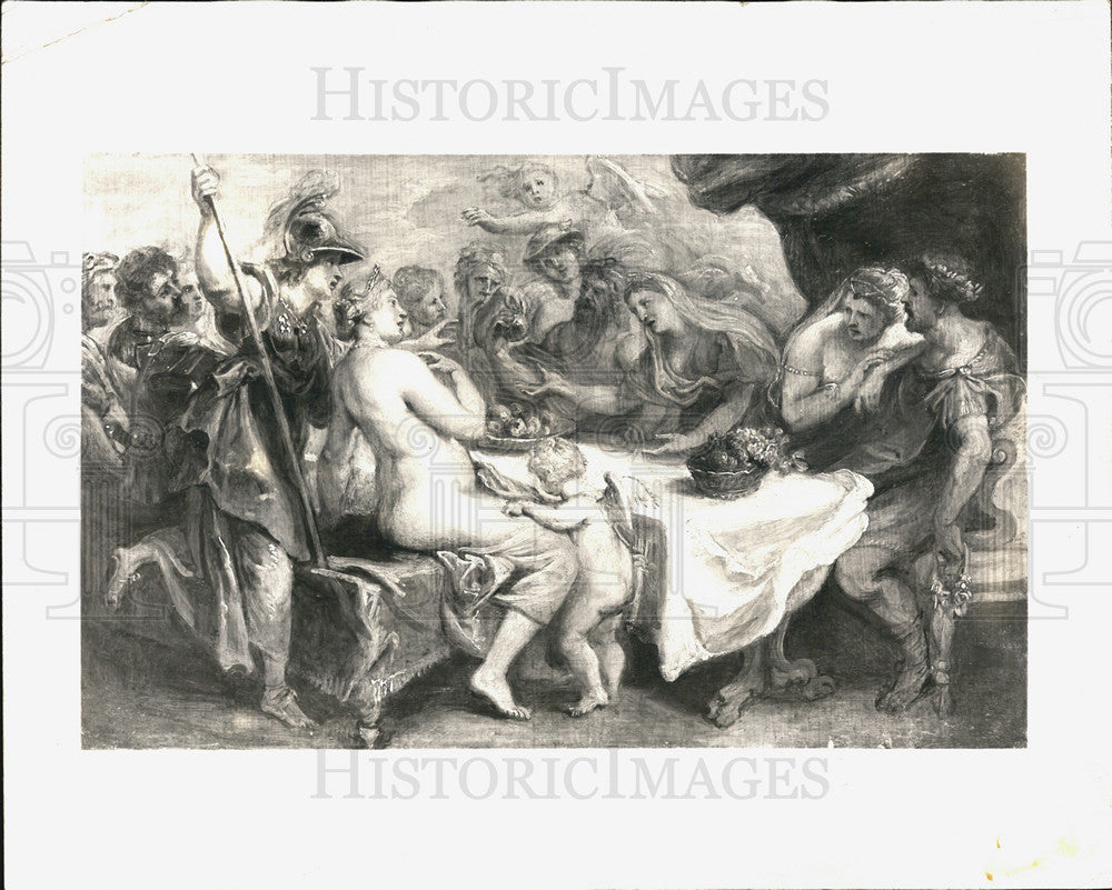 1956 Press Photo The Marriage Of Thetis And Peleus Peter Paul Rubens Painting - Historic Images