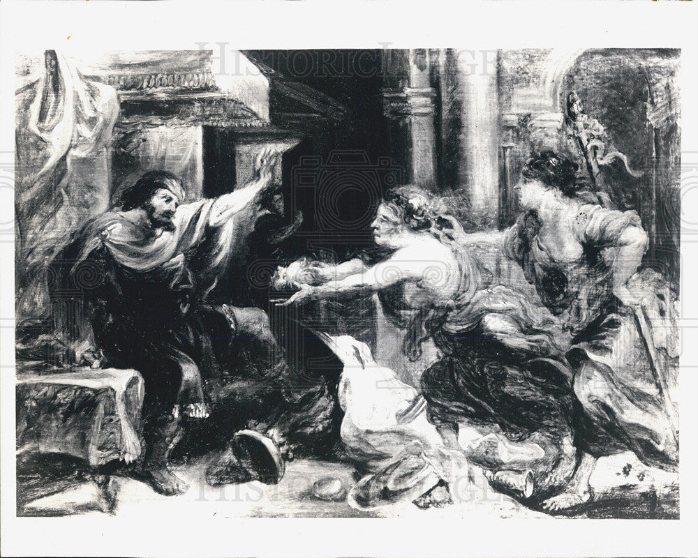 1967 Press Photo The Banquet Of Tereus Peter Paul Rubens Painting Museum - Historic Images