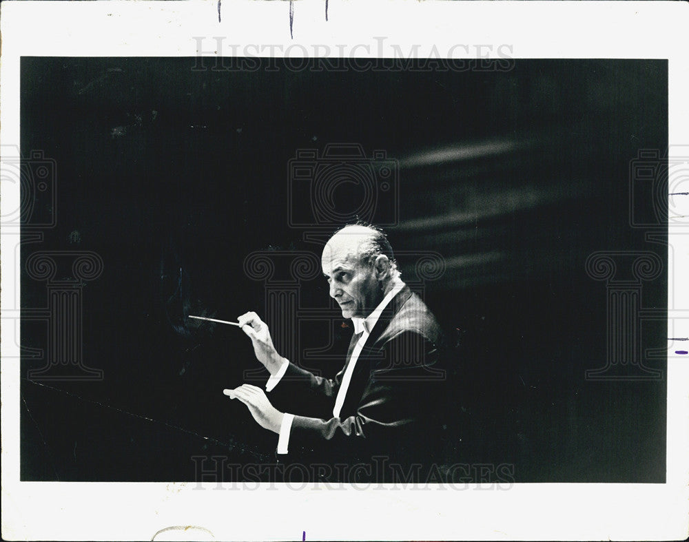 1976 Press Photo Sir Georg Solti, Chicago Symphony Orchestra, Music Director - Historic Images