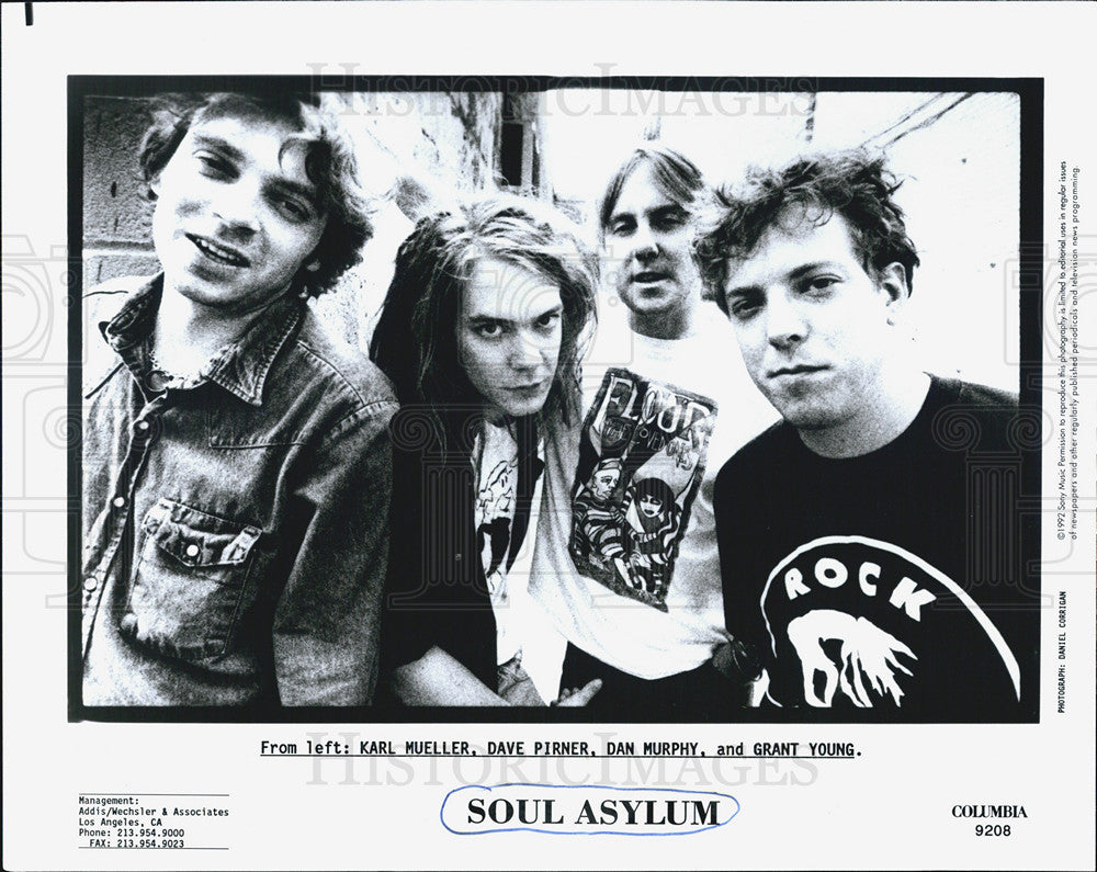 Press Photo  Soul Asylum,Karl Mueller,Dave Pirner,Dan Murphy,Grant Young - Historic Images