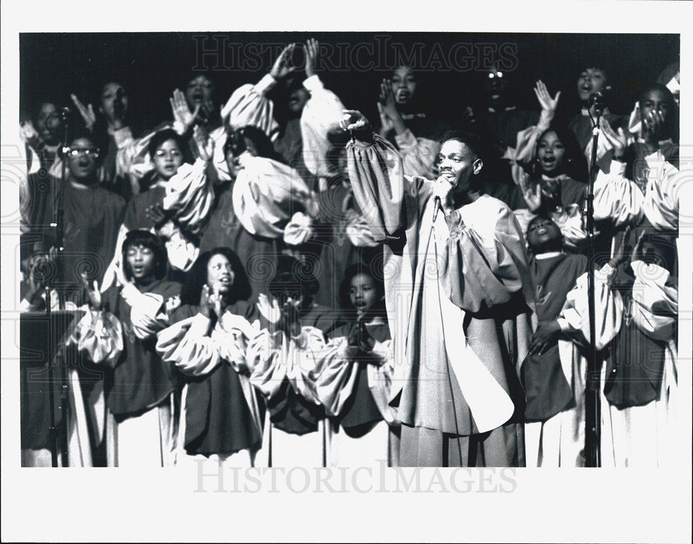 1992 Press Photo Soul Children of Chicago sing at Ravinia - Historic Images