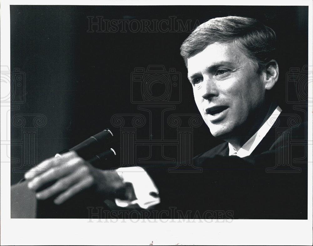 1991 Press Photo Vice President Dan Quayle American Medical Association Speech - Historic Images