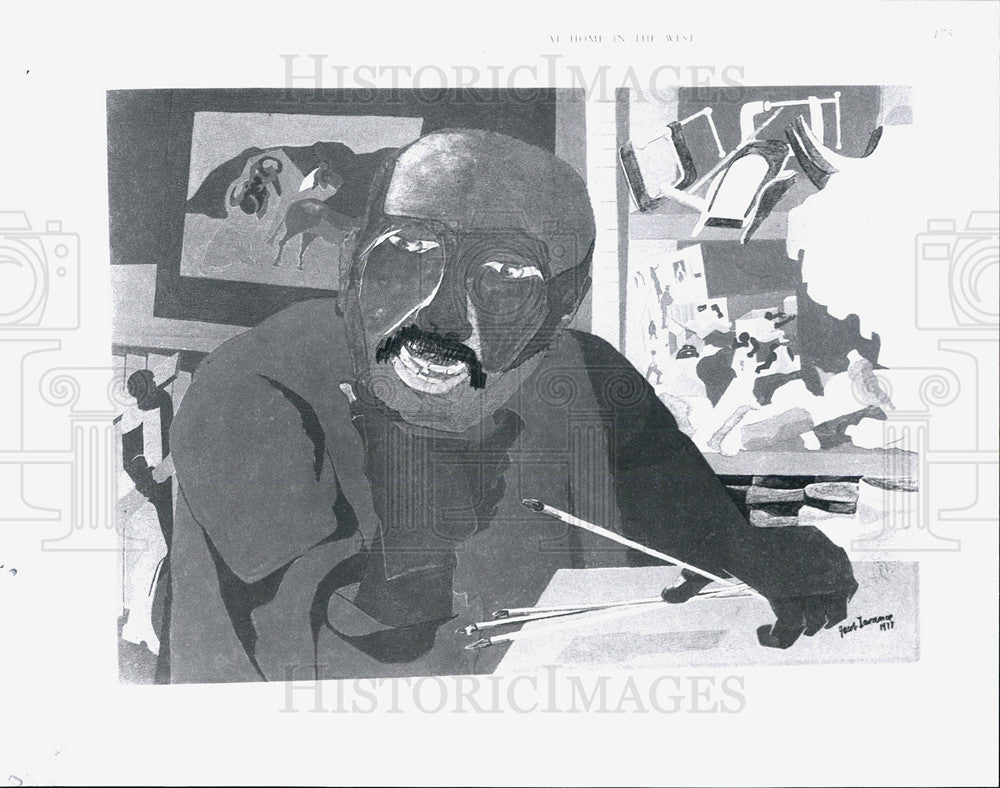 1991 Press Photo Artwork by Jacob lawrence - Historic Images