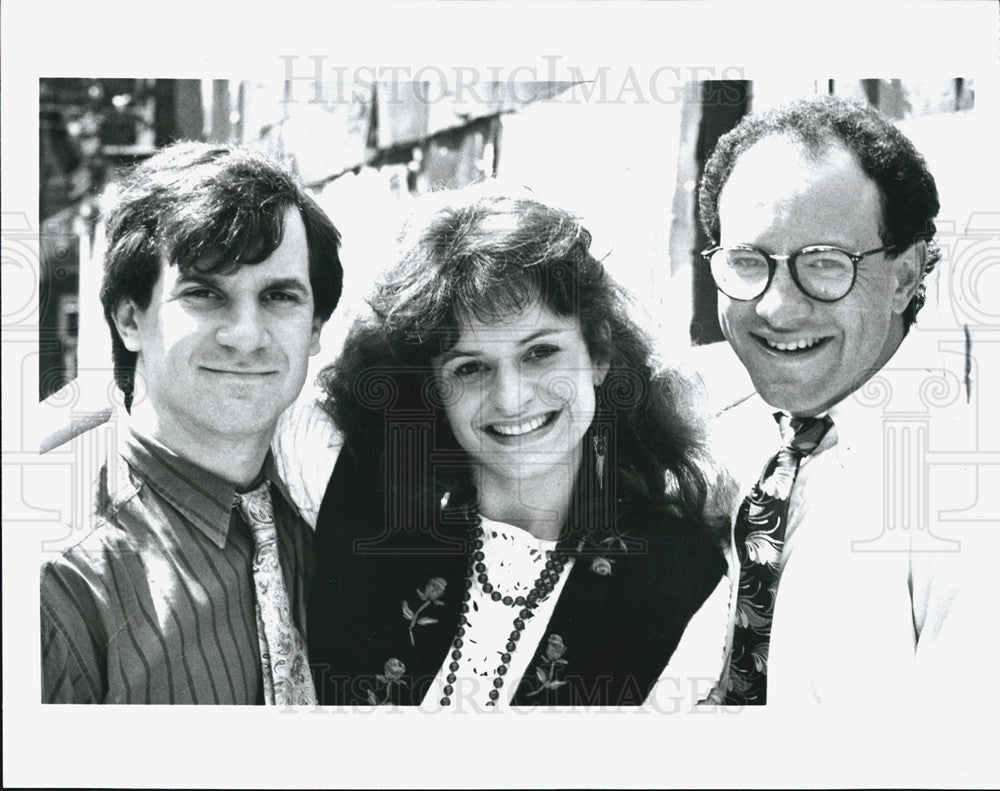 1987 Press Photo Victoria Zielinski Kyle Heffner Bozo the Town - Historic Images