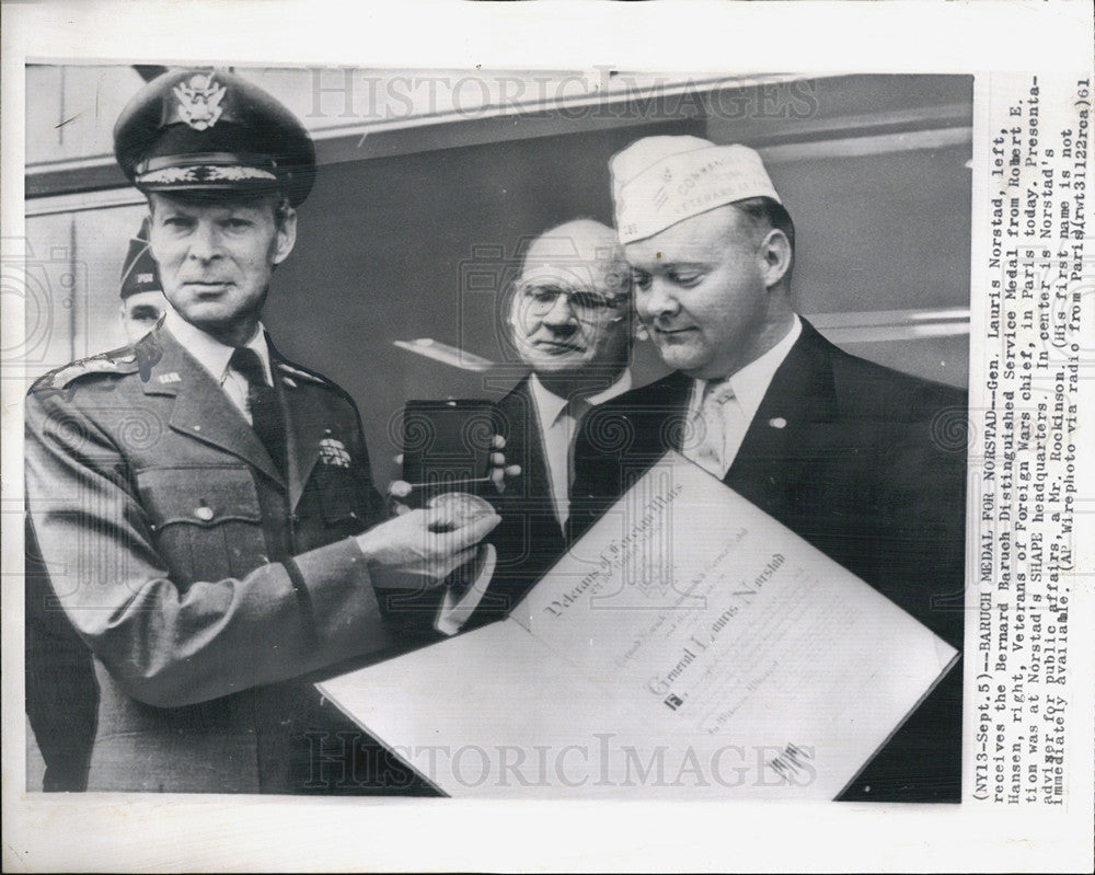 1961 Press Photo General Lauris Norstad Military Advisor - Historic Images