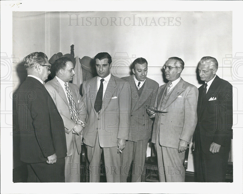 1952 Press Photo Horsemeat Defendants - Historic Images